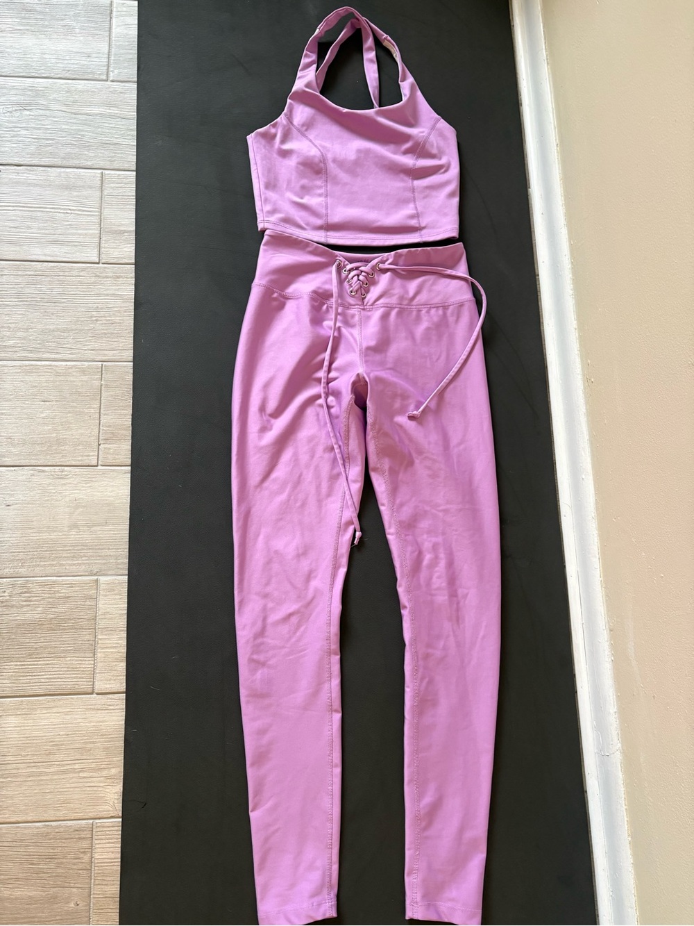 Year of Ours Lilac High-Waist Drawstring Leggings